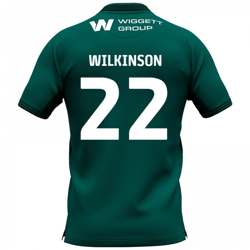 Kinder Chloe Wilkinson #22 Grün Auswärtstrikot Trikot 2024/25 T-Shirt