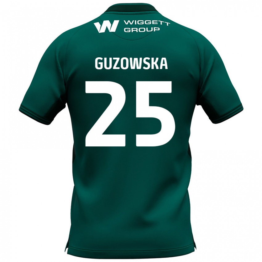 Kinder Sara Guzowska #25 Grün Auswärtstrikot Trikot 2024/25 T-Shirt