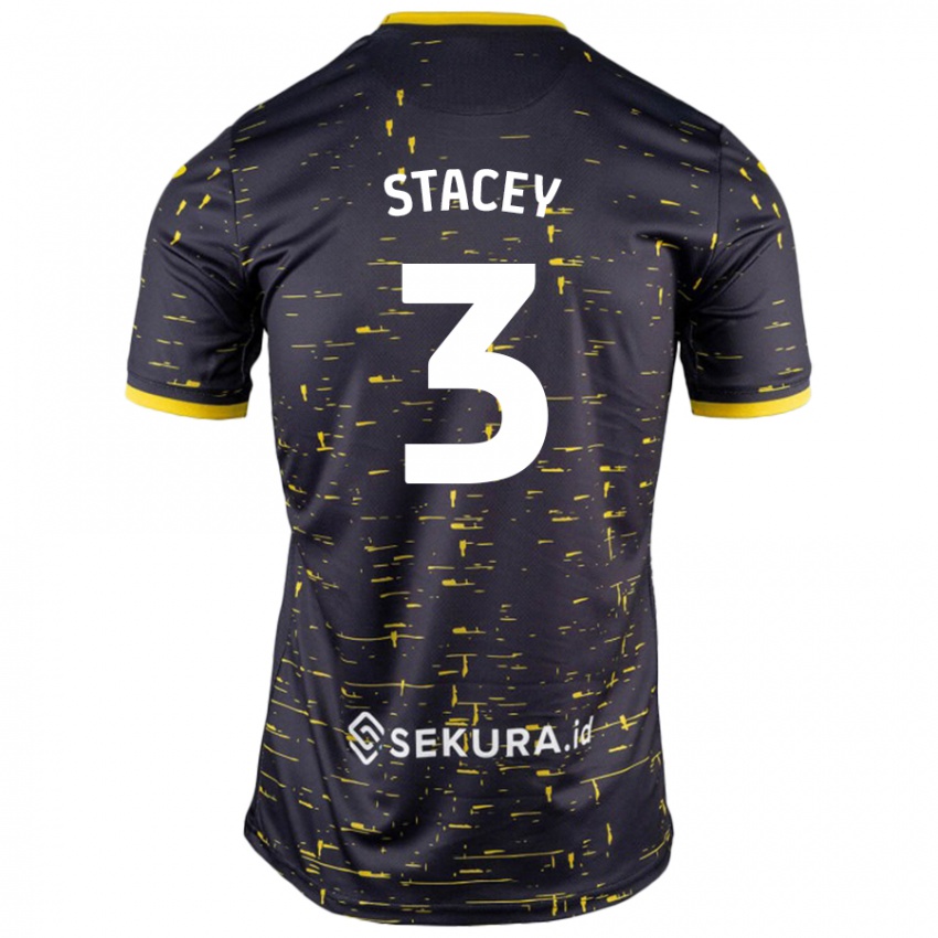 Kinder Jack Stacey #3 Schwarz Gelb Auswärtstrikot Trikot 2024/25 T-Shirt