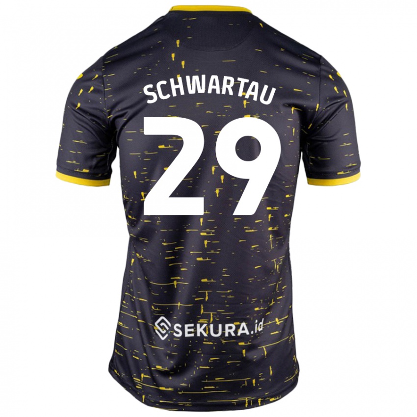 Kinder Oscar Schwartau #29 Schwarz Gelb Auswärtstrikot Trikot 2024/25 T-Shirt