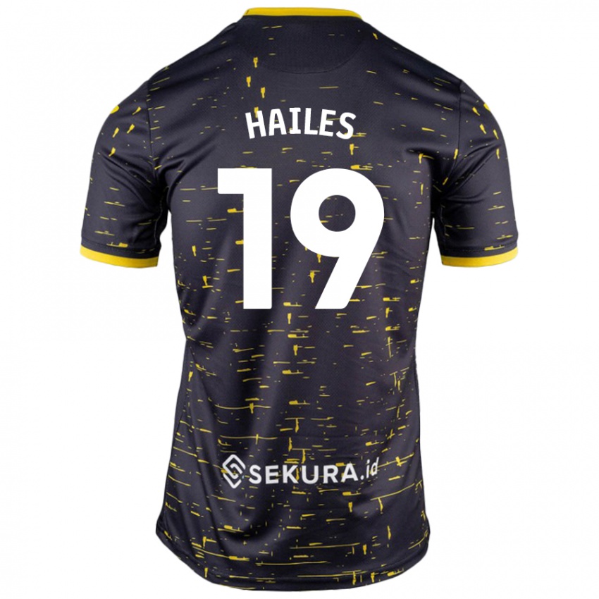 Kinder Lauren Hailes #19 Schwarz Gelb Auswärtstrikot Trikot 2024/25 T-Shirt