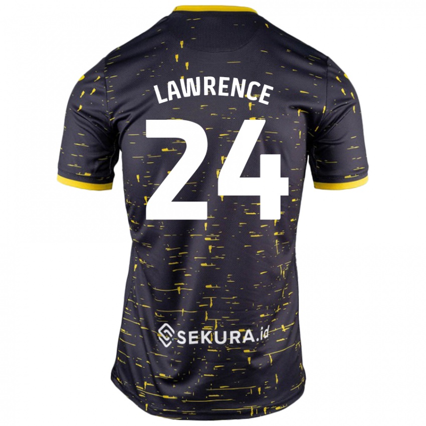 Kinder Rachel Lawrence #24 Schwarz Gelb Auswärtstrikot Trikot 2024/25 T-Shirt