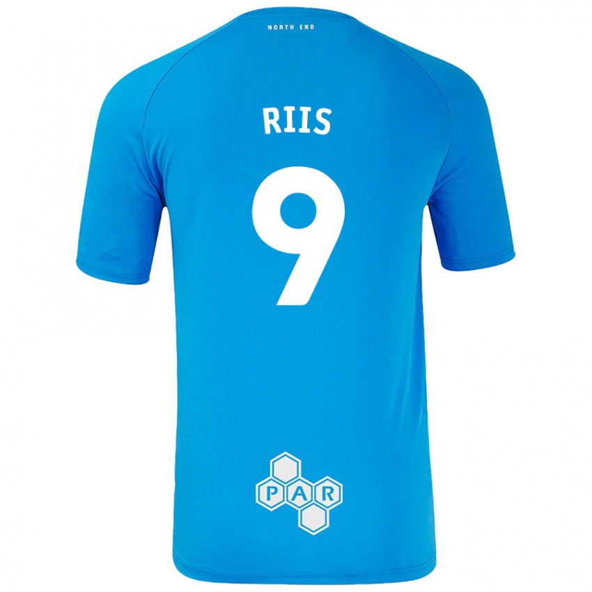 Kinder Emil Riis #9 Himmelblau Auswärtstrikot Trikot 2024/25 T-Shirt