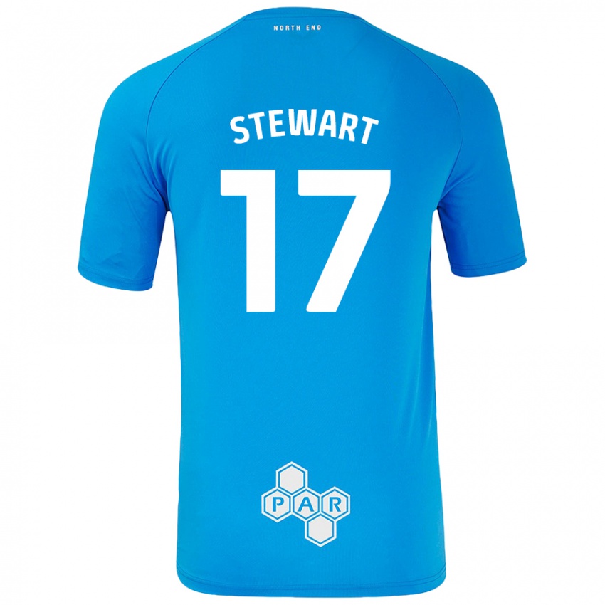 Kinder Layton Stewart #17 Himmelblau Auswärtstrikot Trikot 2024/25 T-Shirt