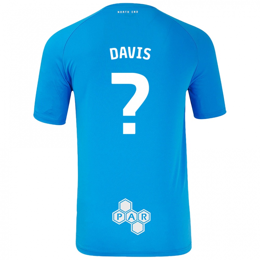 Kinder Tommy Davis #0 Himmelblau Auswärtstrikot Trikot 2024/25 T-Shirt