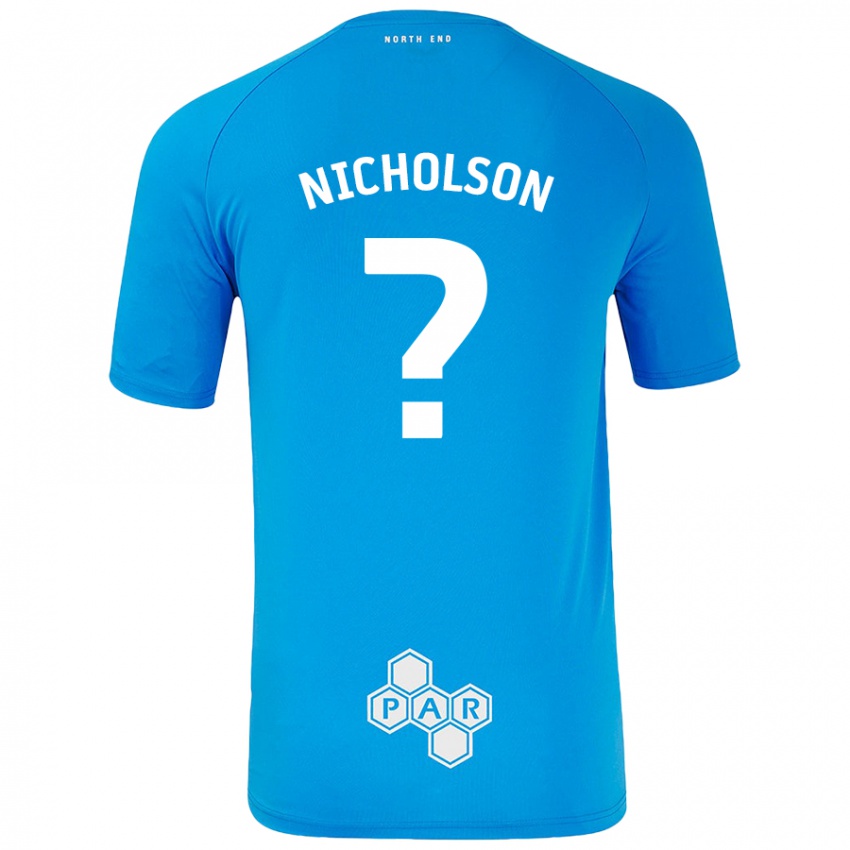 Kinder Joseph Nicholson #0 Himmelblau Auswärtstrikot Trikot 2024/25 T-Shirt