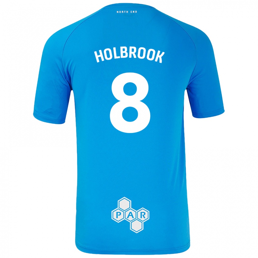 Kinder Jess Holbrook #8 Himmelblau Auswärtstrikot Trikot 2024/25 T-Shirt