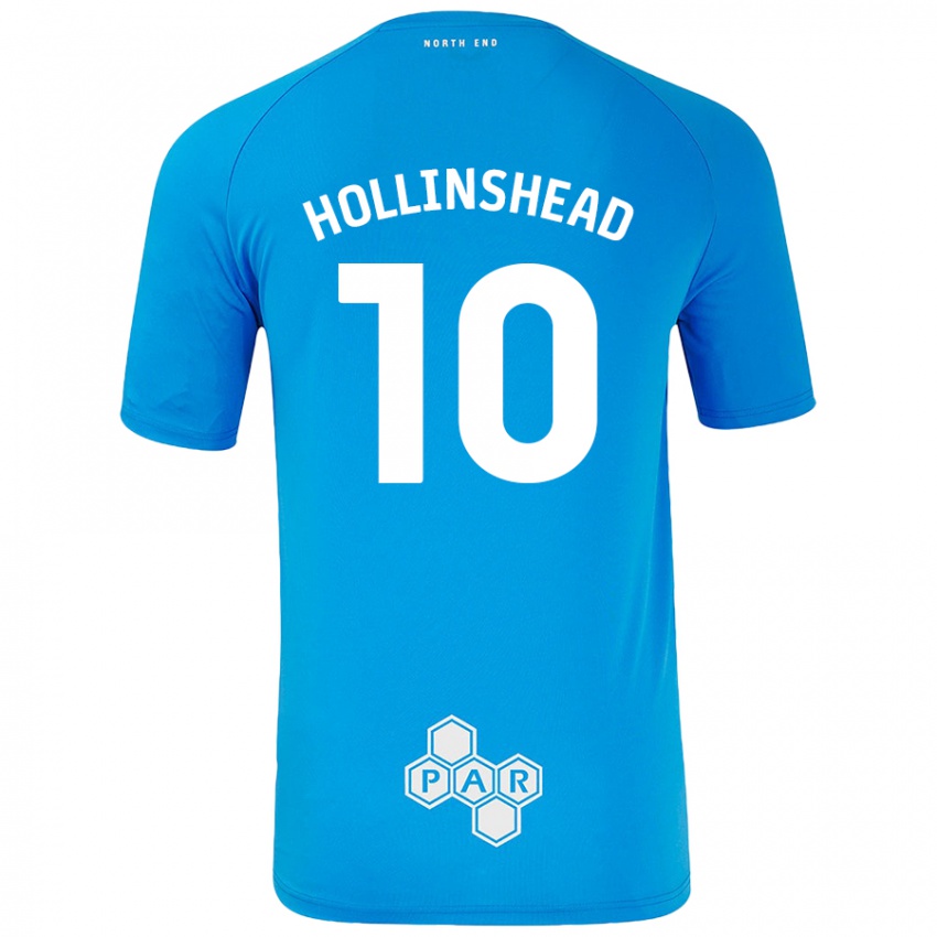 Kinder Emily Hollinshead #10 Himmelblau Auswärtstrikot Trikot 2024/25 T-Shirt