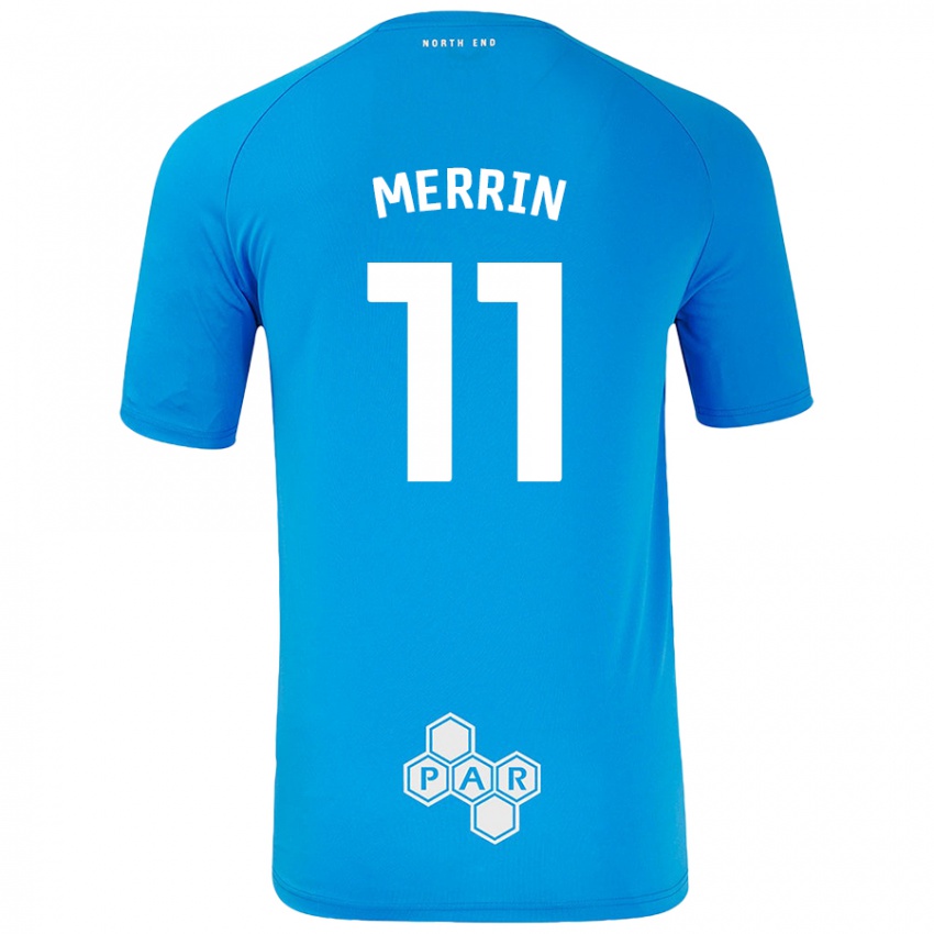 Kinder Laura Merrin #11 Himmelblau Auswärtstrikot Trikot 2024/25 T-Shirt