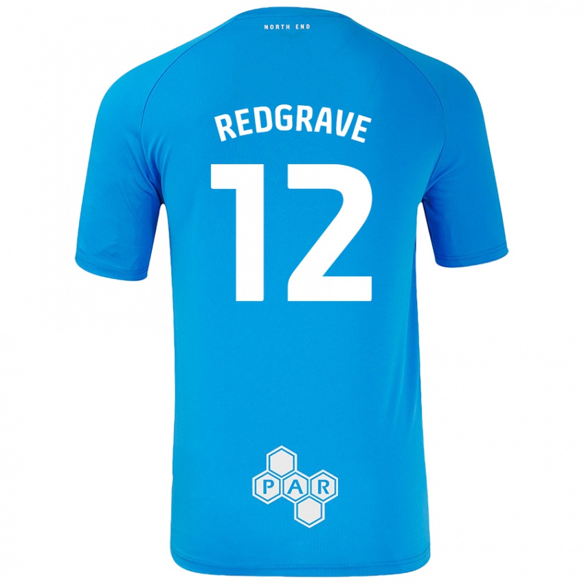 Kinder Jodie Redgrave #12 Himmelblau Auswärtstrikot Trikot 2024/25 T-Shirt