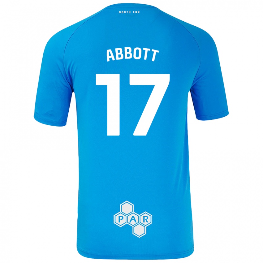 Kinder Becky Abbott #17 Himmelblau Auswärtstrikot Trikot 2024/25 T-Shirt