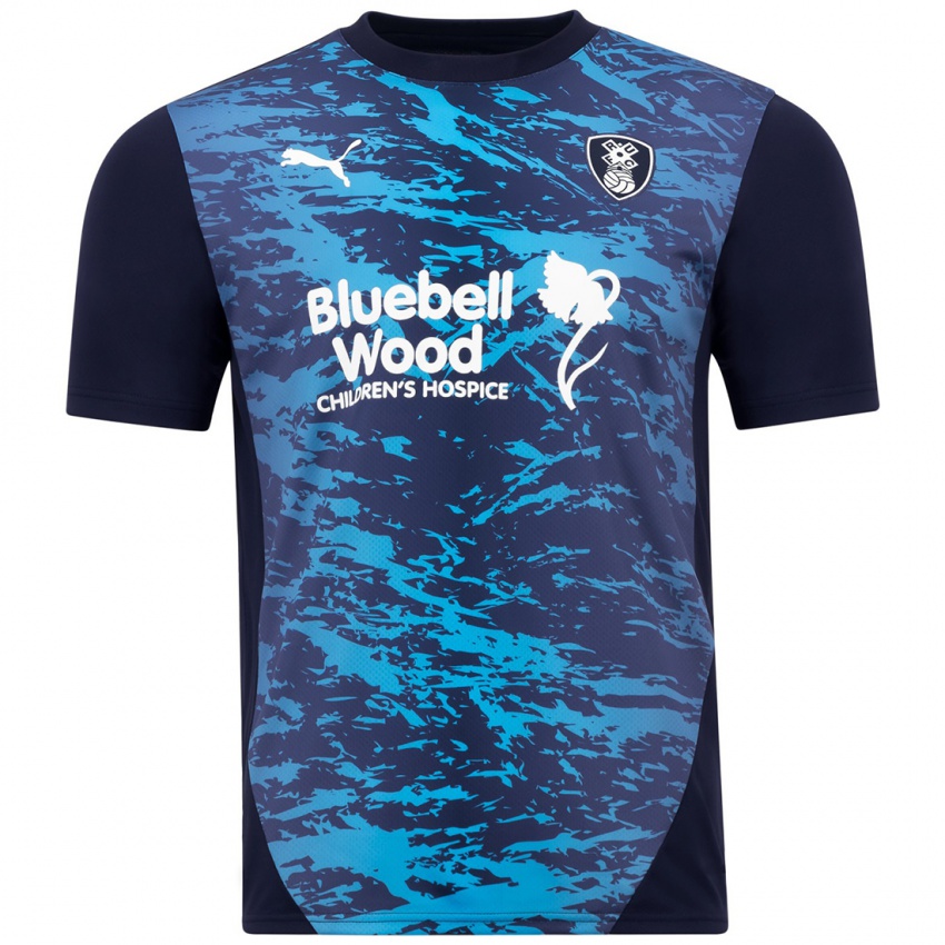 Kinder Ihren Namen #0 Marineblau Auswärtstrikot Trikot 2024/25 T-Shirt