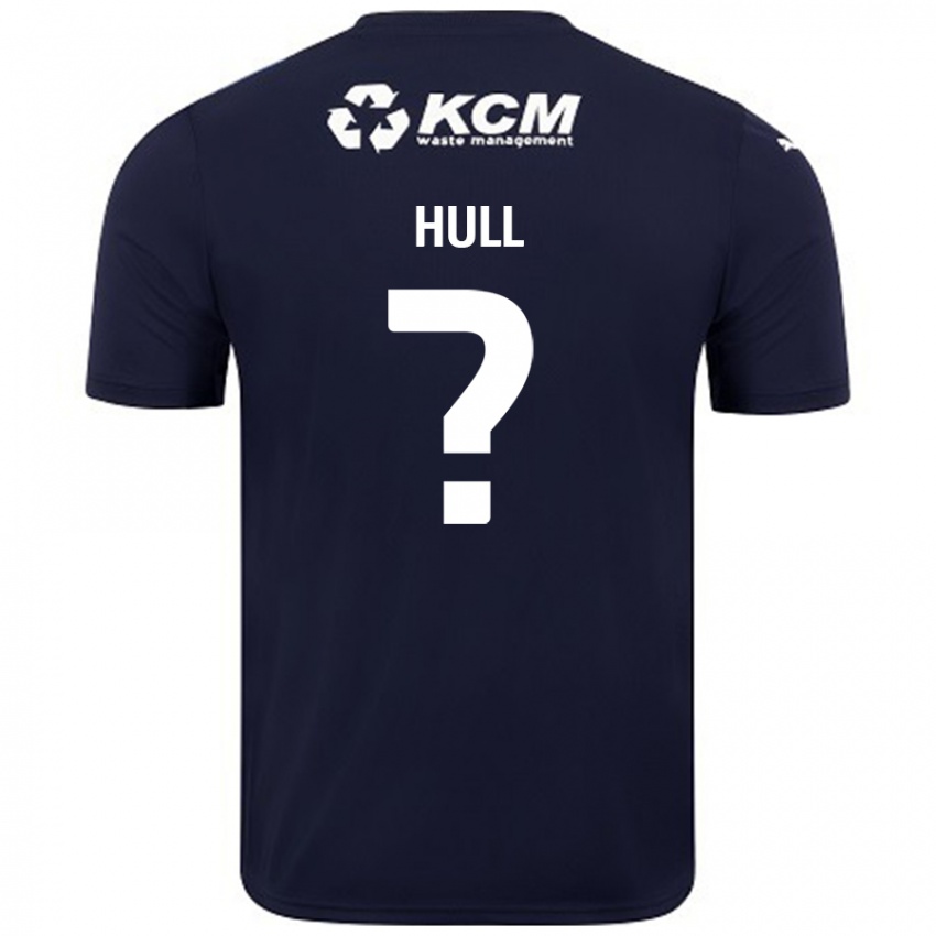 Kinder Jake Hull #0 Marineblau Auswärtstrikot Trikot 2024/25 T-Shirt