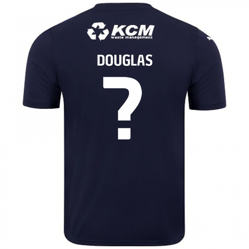 Kinder Hamish Douglas #0 Marineblau Auswärtstrikot Trikot 2024/25 T-Shirt