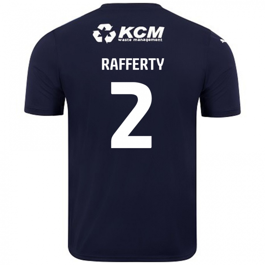 Kinder Joe Rafferty #2 Marineblau Auswärtstrikot Trikot 2024/25 T-Shirt