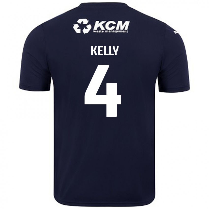 Kinder Liam Kelly #4 Marineblau Auswärtstrikot Trikot 2024/25 T-Shirt