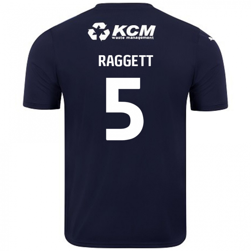 Kinder Sean Raggett #5 Marineblau Auswärtstrikot Trikot 2024/25 T-Shirt