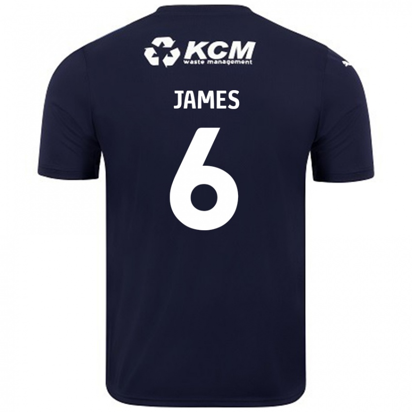 Kinder Reece James #6 Marineblau Auswärtstrikot Trikot 2024/25 T-Shirt