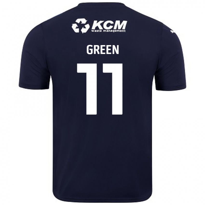 Kinder Andre Green #11 Marineblau Auswärtstrikot Trikot 2024/25 T-Shirt