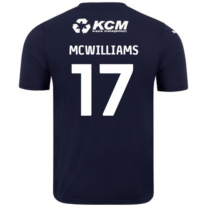 Kinder Shaun Mcwilliams #17 Marineblau Auswärtstrikot Trikot 2024/25 T-Shirt