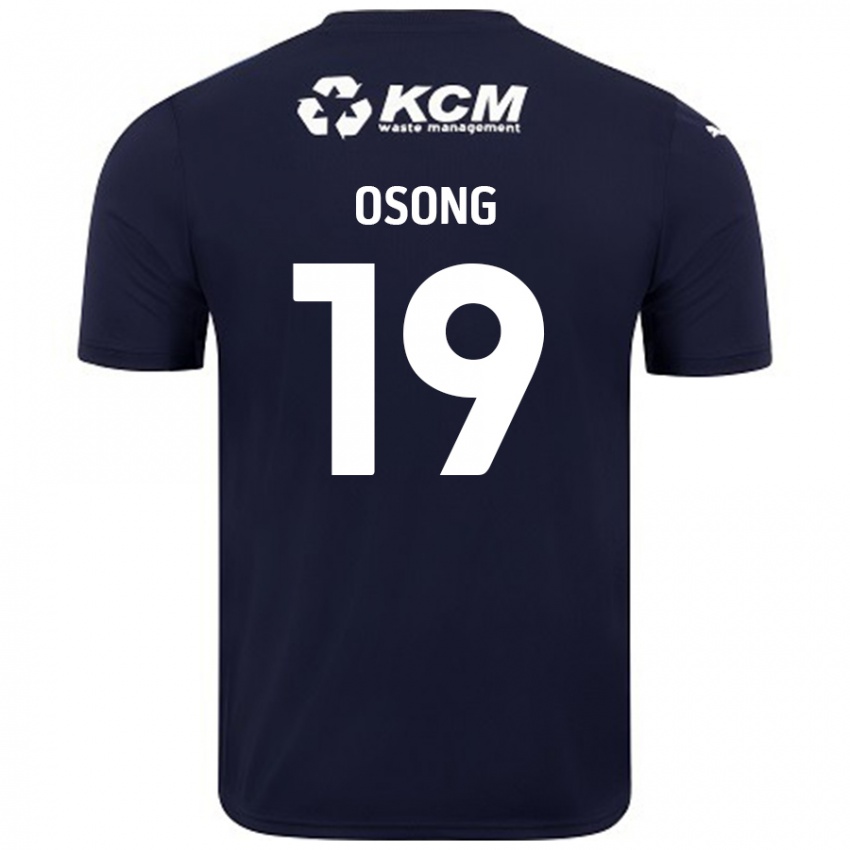 Kinder Detlef Esapa Osong #19 Marineblau Auswärtstrikot Trikot 2024/25 T-Shirt