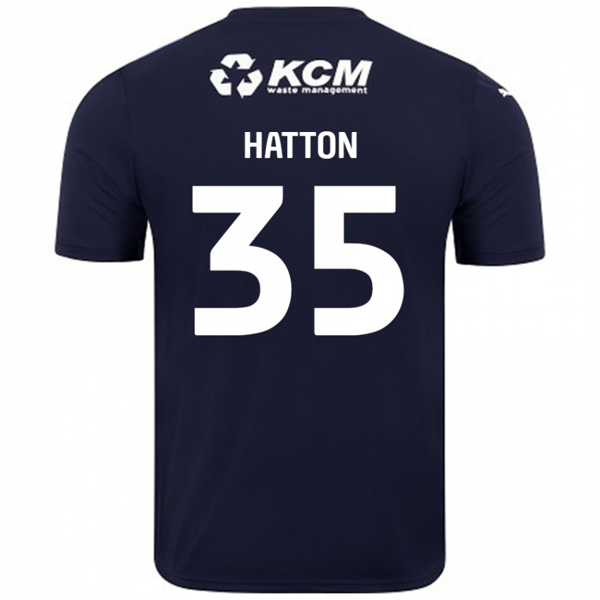 Kinder Ben Hatton #35 Marineblau Auswärtstrikot Trikot 2024/25 T-Shirt