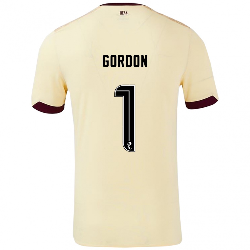 Kinder Craig Gordon #1 Creme Burgunderrot Auswärtstrikot Trikot 2024/25 T-Shirt