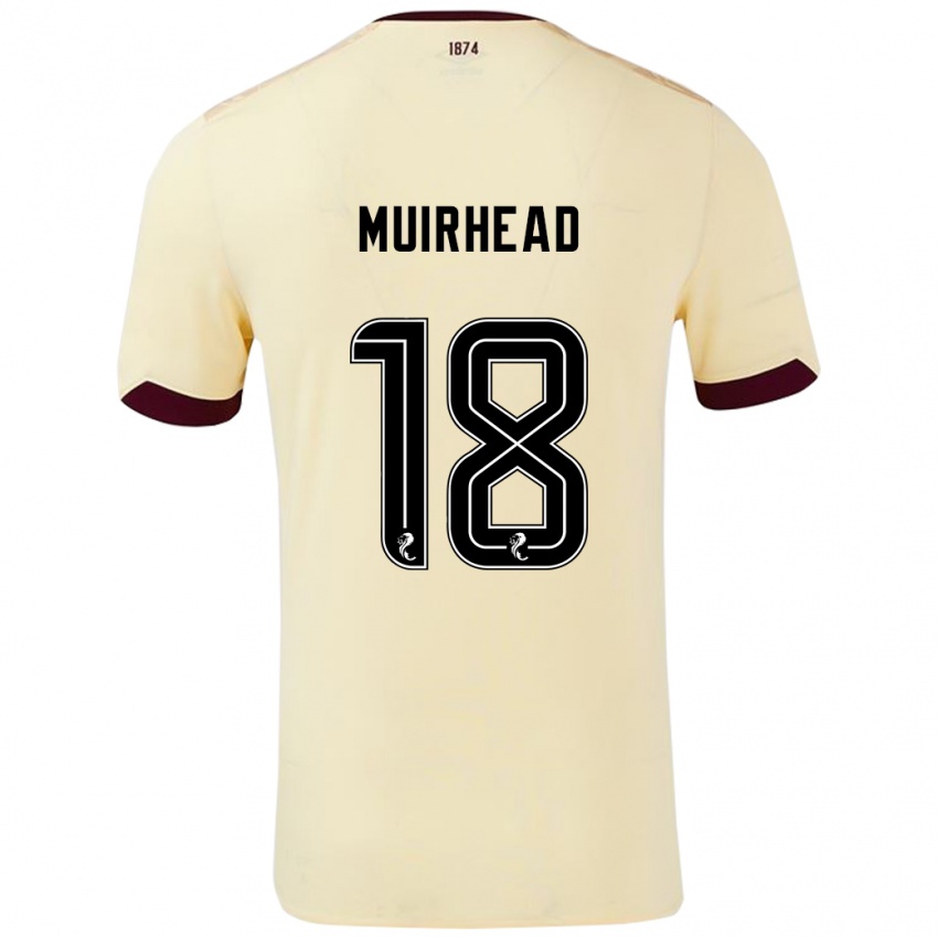 Kinder Owen Muirhead #18 Creme Burgunderrot Auswärtstrikot Trikot 2024/25 T-Shirt