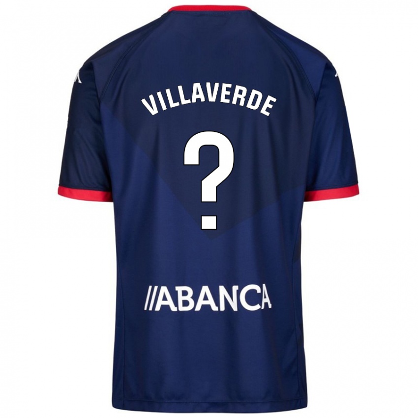 Kinder Hugo Villaverde #0 Marineblau Auswärtstrikot Trikot 2024/25 T-Shirt