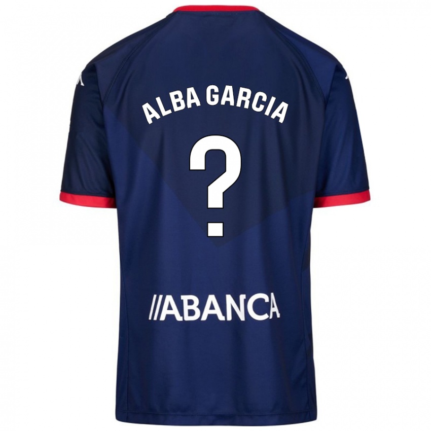 Kinder Lucía Alba García #13 Marineblau Auswärtstrikot Trikot 2024/25 T-Shirt