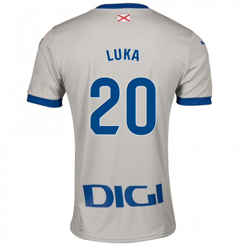 Kinder Luka Romero #20 Hellgrau Auswärtstrikot Trikot 2024/25 T-Shirt