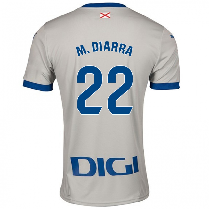 Kinder Moussa Diarra #22 Hellgrau Auswärtstrikot Trikot 2024/25 T-Shirt