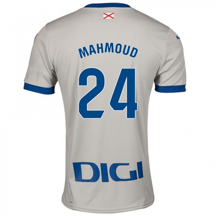 Kinder Abdallahi Mahmoud #24 Hellgrau Auswärtstrikot Trikot 2024/25 T-Shirt