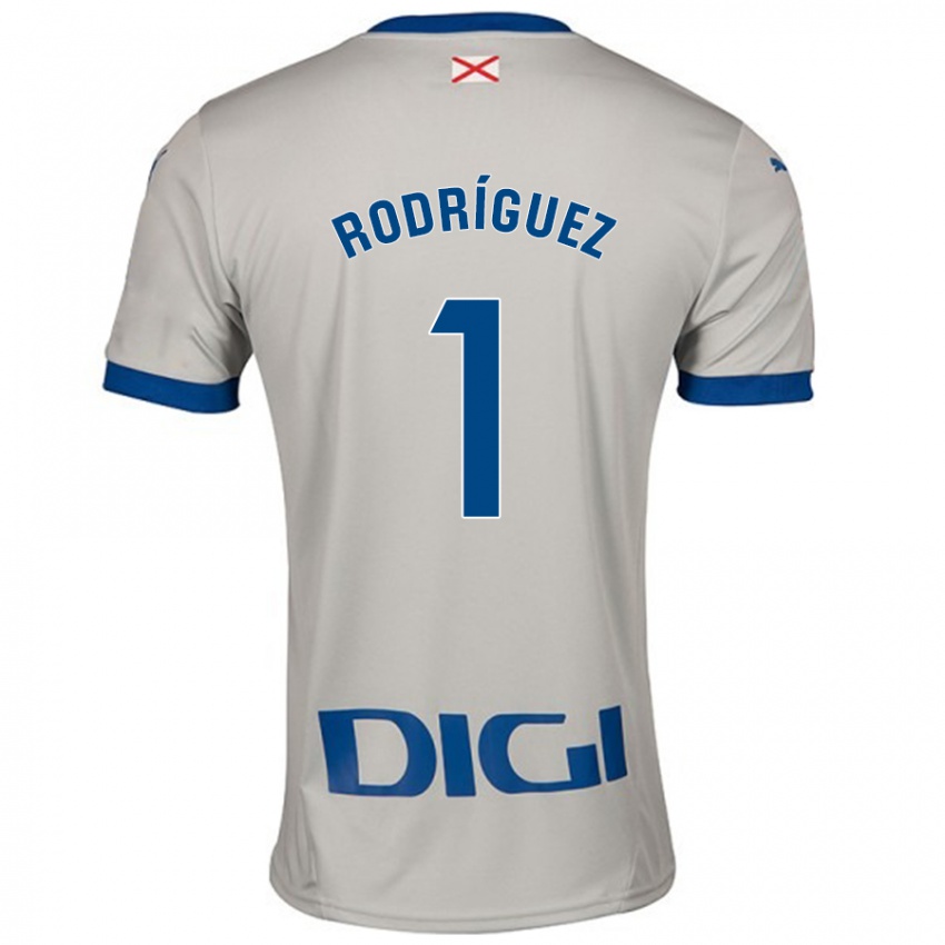 Kinder Adrián Rodríguez #1 Hellgrau Auswärtstrikot Trikot 2024/25 T-Shirt