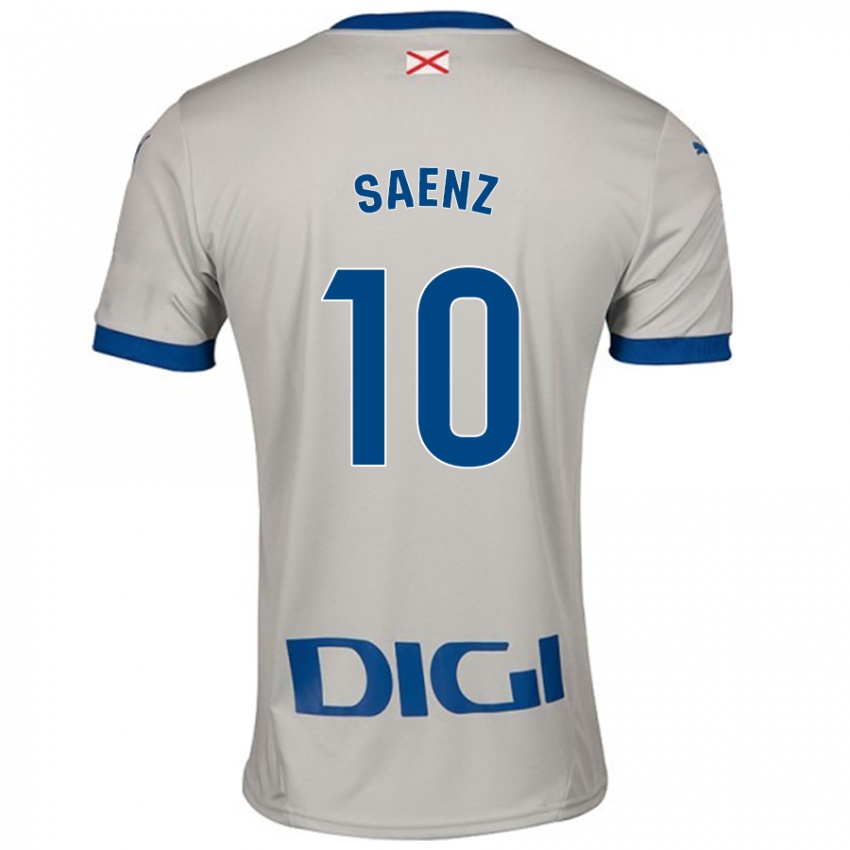 Kinder Iñaki Saenz #10 Hellgrau Auswärtstrikot Trikot 2024/25 T-Shirt