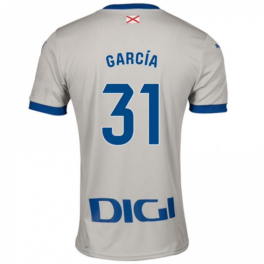 Kinder Gaizka García #31 Hellgrau Auswärtstrikot Trikot 2024/25 T-Shirt