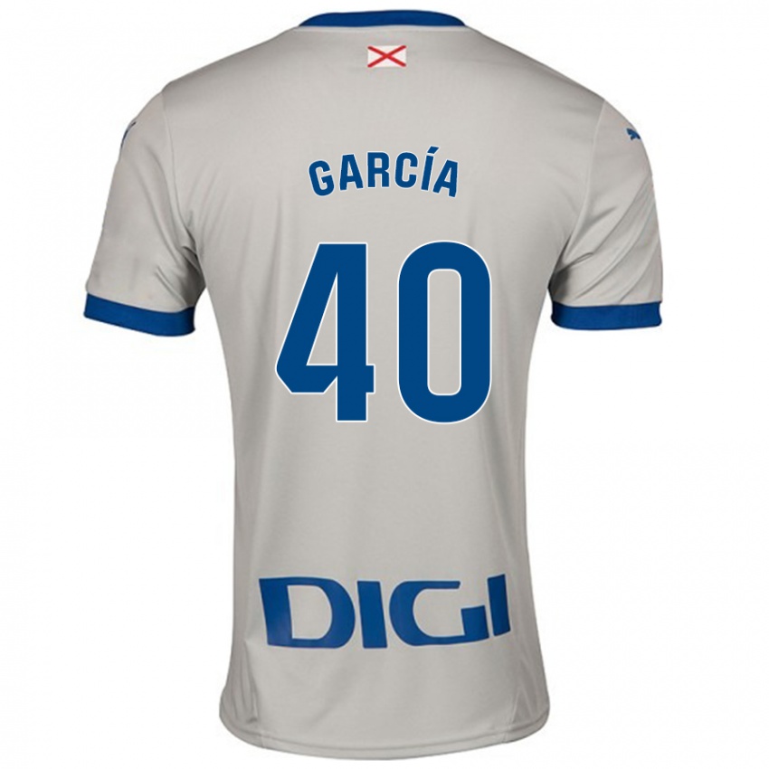 Kinder Álvaro García #40 Hellgrau Auswärtstrikot Trikot 2024/25 T-Shirt