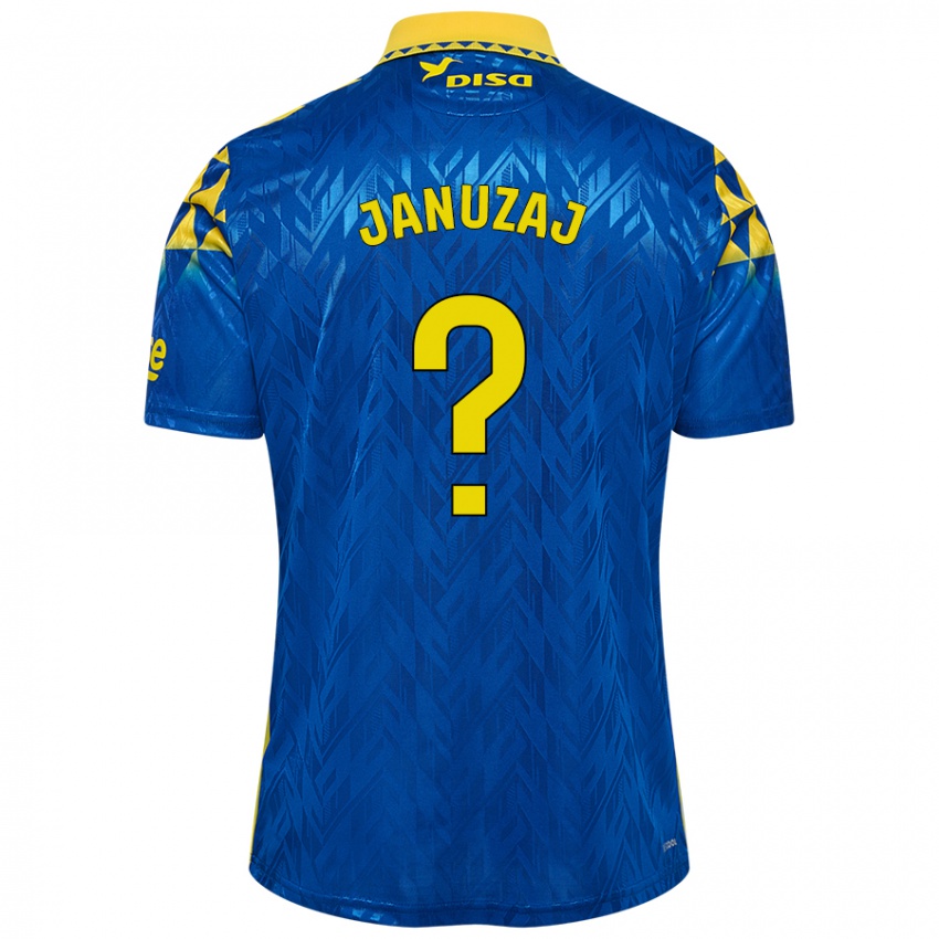 Kinder Adnan Januzaj #0 Blau Gelb Auswärtstrikot Trikot 2024/25 T-Shirt