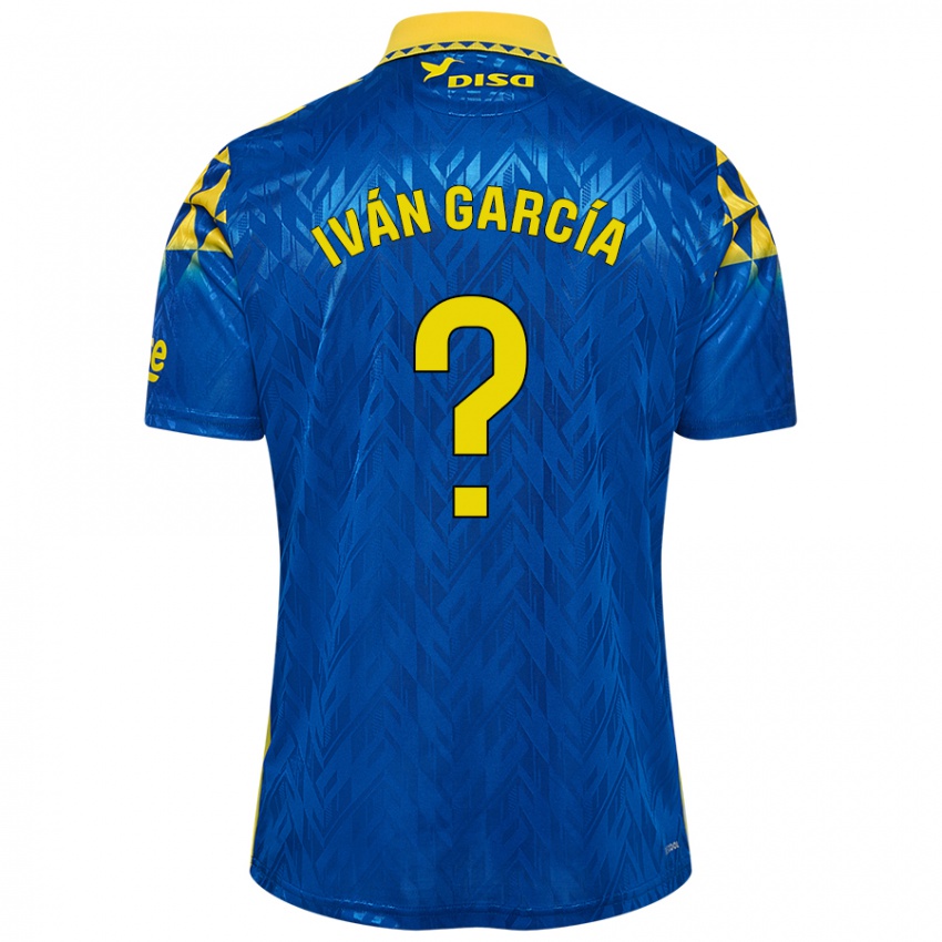 Kinder Iván García #0 Blau Gelb Auswärtstrikot Trikot 2024/25 T-Shirt