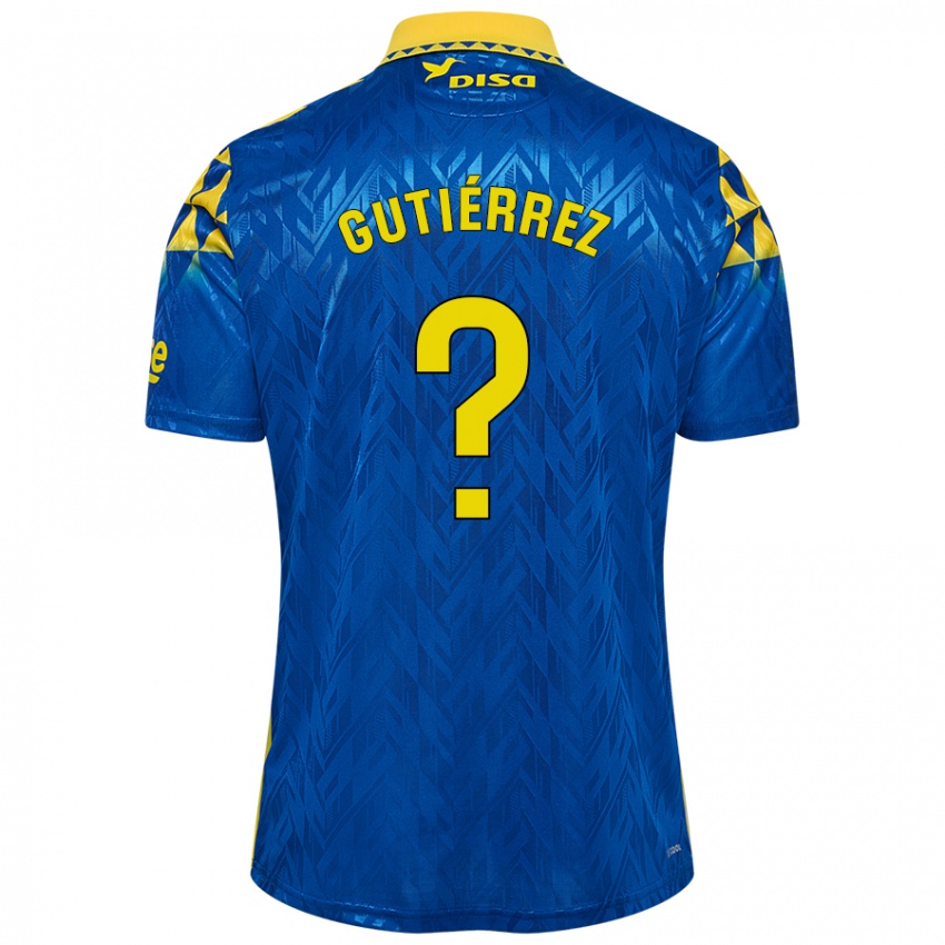 Kinder Marco Gutiérrez #0 Blau Gelb Auswärtstrikot Trikot 2024/25 T-Shirt