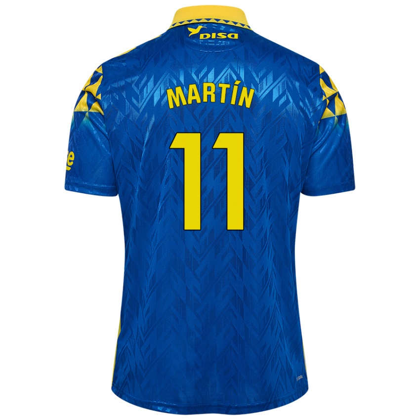 Kinder Diego Martín #11 Blau Gelb Auswärtstrikot Trikot 2024/25 T-Shirt