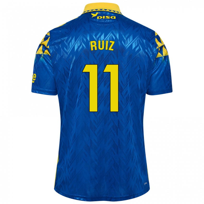 Kinder Sergio Ruiz #11 Blau Gelb Auswärtstrikot Trikot 2024/25 T-Shirt