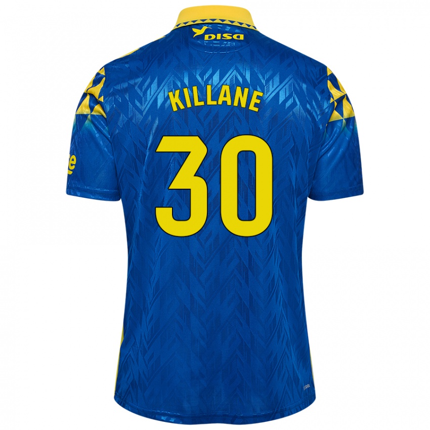 Kinder Álvaro Killane #30 Blau Gelb Auswärtstrikot Trikot 2024/25 T-Shirt