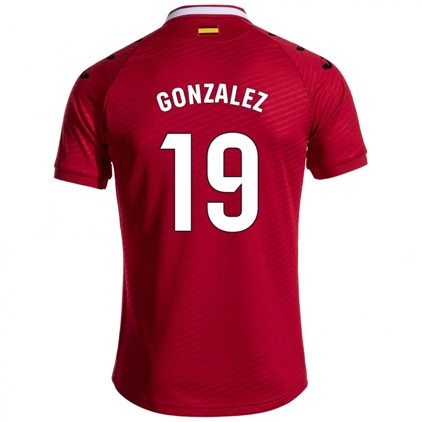 Kinder Peter Gonzalez #19 Dunkelrot Auswärtstrikot Trikot 2024/25 T-Shirt