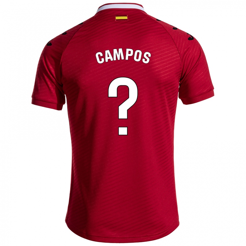 Kinder Álex Campos #0 Dunkelrot Auswärtstrikot Trikot 2024/25 T-Shirt