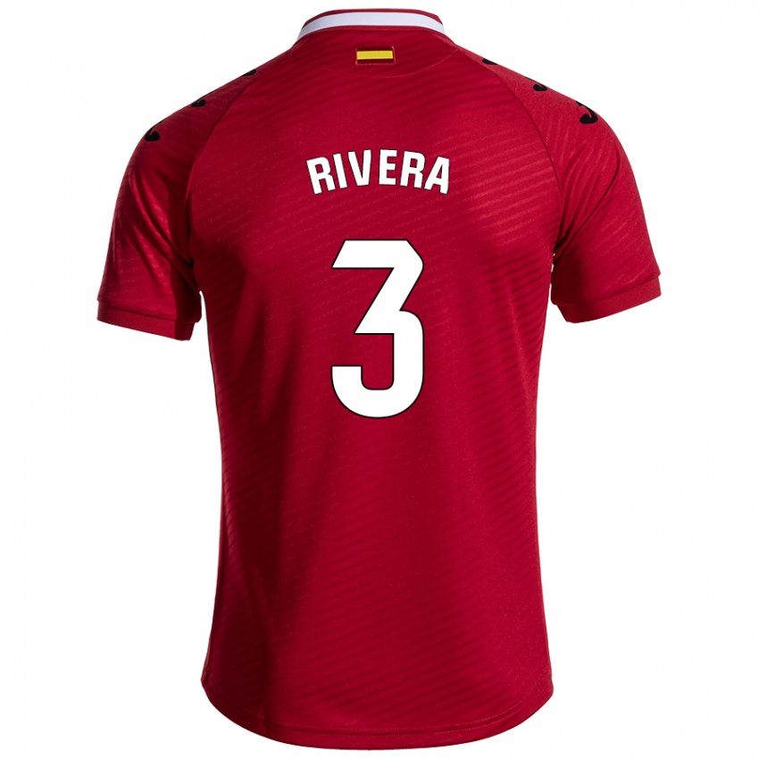 Kinder Gorka Rivera #3 Dunkelrot Auswärtstrikot Trikot 2024/25 T-Shirt