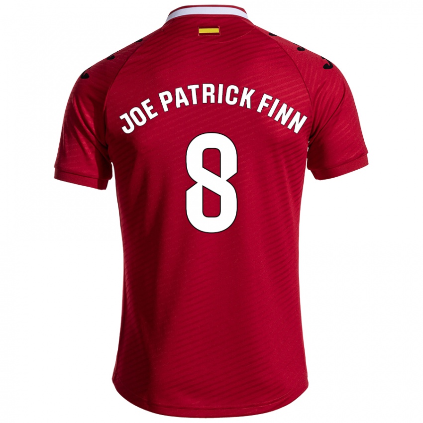 Kinder John Joe Patrick Finn #8 Dunkelrot Auswärtstrikot Trikot 2024/25 T-Shirt