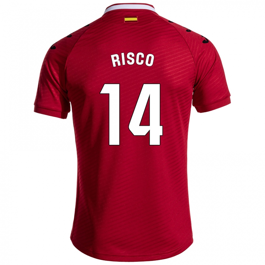 Kinder Alberto Risco #14 Dunkelrot Auswärtstrikot Trikot 2024/25 T-Shirt