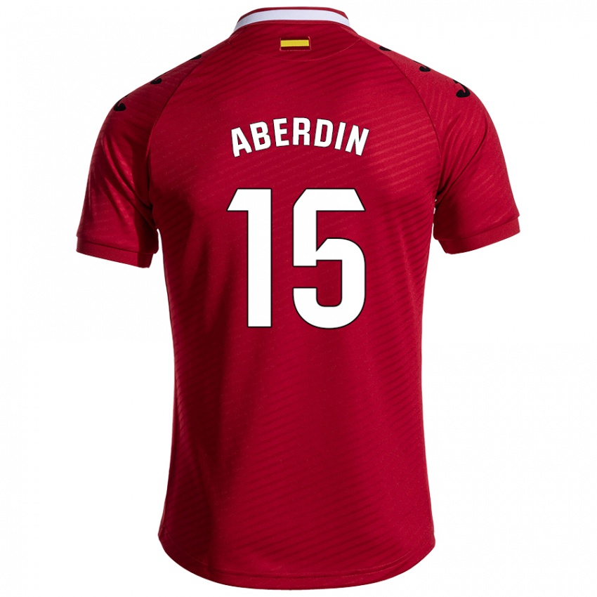 Kinder Nabil Aberdin #15 Dunkelrot Auswärtstrikot Trikot 2024/25 T-Shirt