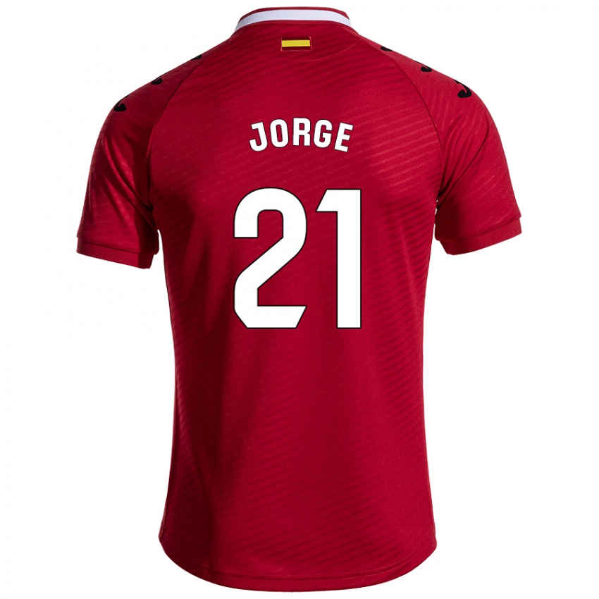 Kinder Jeremy Jorge #21 Dunkelrot Auswärtstrikot Trikot 2024/25 T-Shirt